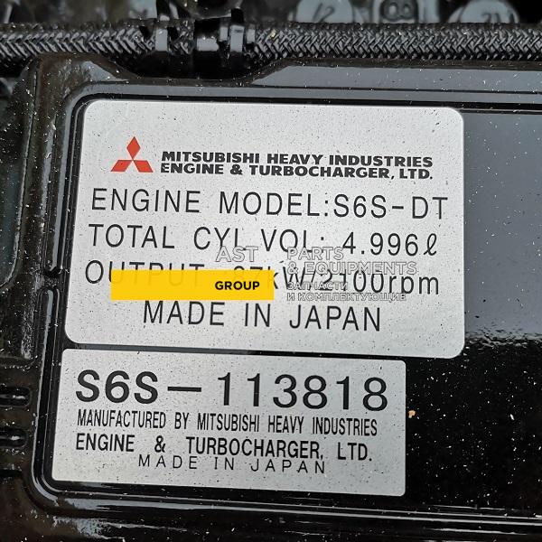 Двигатель MITSUBISHI S6S-DT на экскаватор HYUNDAI R160, R170, R180
